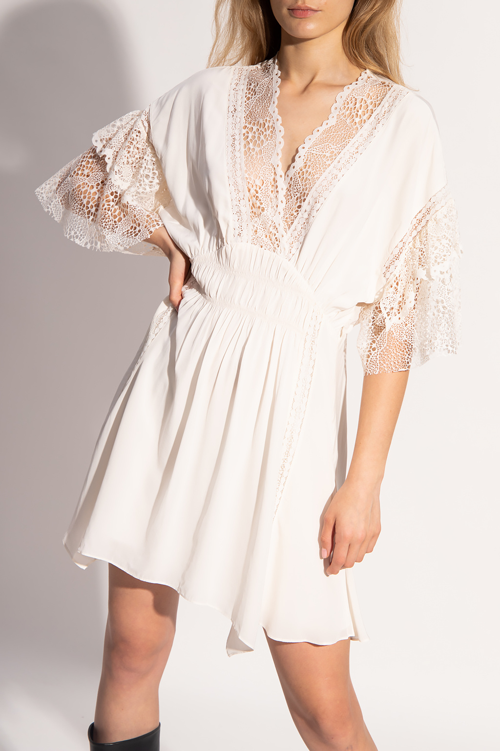 Lace dress Iro Shirt dress with wide placket and high cuffs Extension fmedShops France